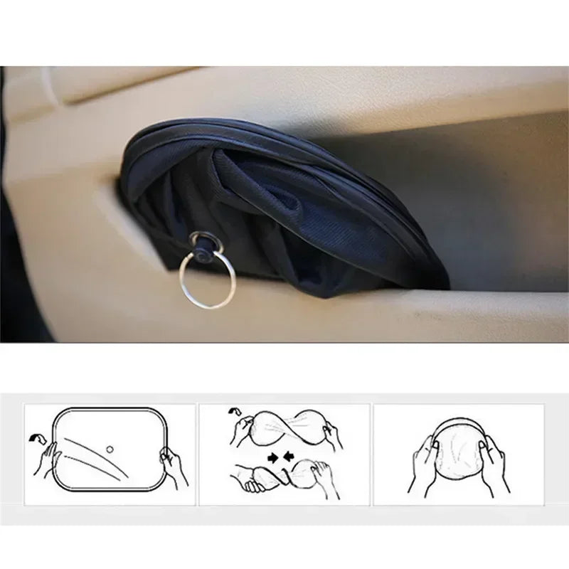 1Set Black Window Curtain Side Glass Mesh Sunshades Accessories Auto Front Rear Car Window Sunshade Cover Sun UV Protection