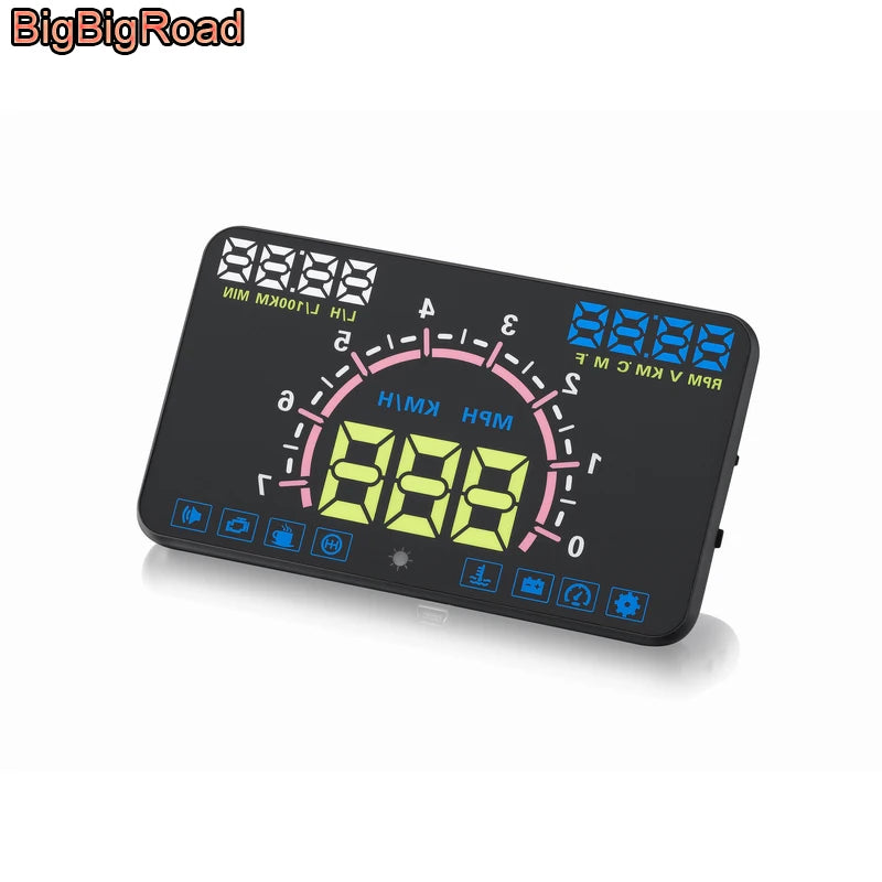 BigBigRoad For Land Rover Discovery 2 3 4 Sport Defender Vision Car OBD2 HUD Head Up Display Speedmeter Windscreen Projector