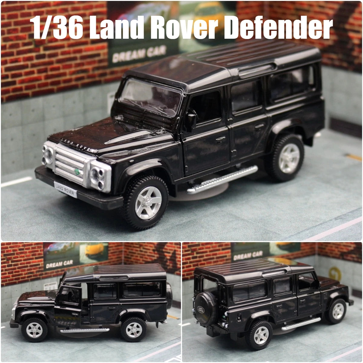 1/36 Land Rover Defender SUV Toy Car Model For Children RMZ City Diecast Miniature Sport Vehicle Pull Back Collection Gift Kid