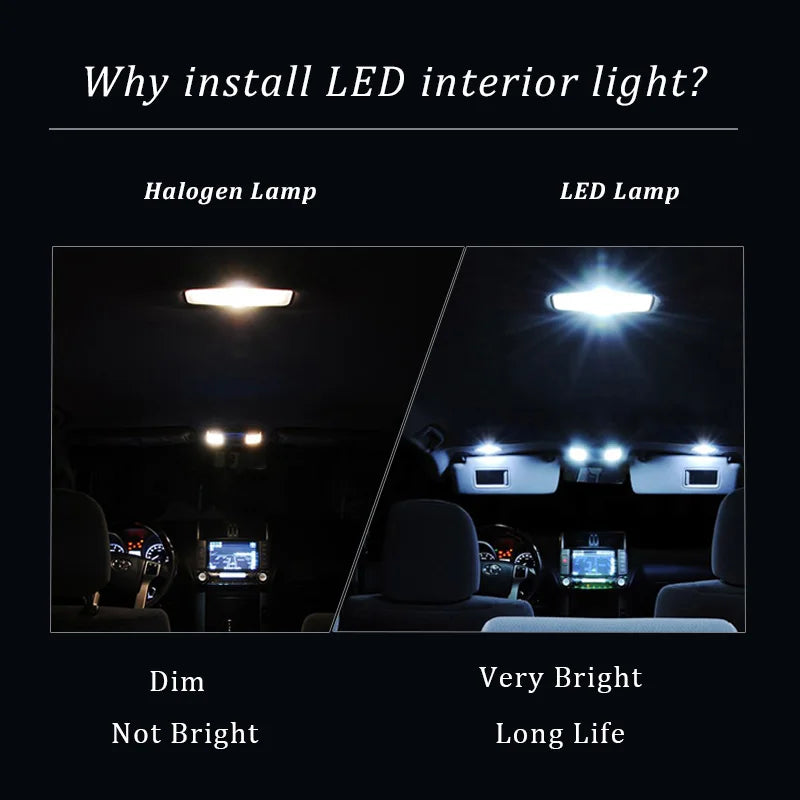 مجموعة مصابيح LED داخلية للقراءة وصندوق الأمتعة وحاجب الشمس من TPKE لسيارة نيسان قشقاي J10 J11 J12 موديلات 2007-2019 2020 2021 2022 2023 2024 إكسسوارات