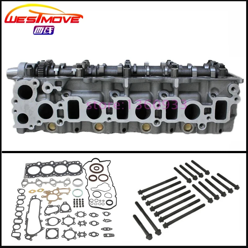 1KD 1KD-FTV رأس أسطوانة كامل مع طقم حشيات براغي لتويوتا لاندكروزر 90 120 دينا 150 هايلوكس فورتشنر 3.0 D-4D 16 فولت 00-