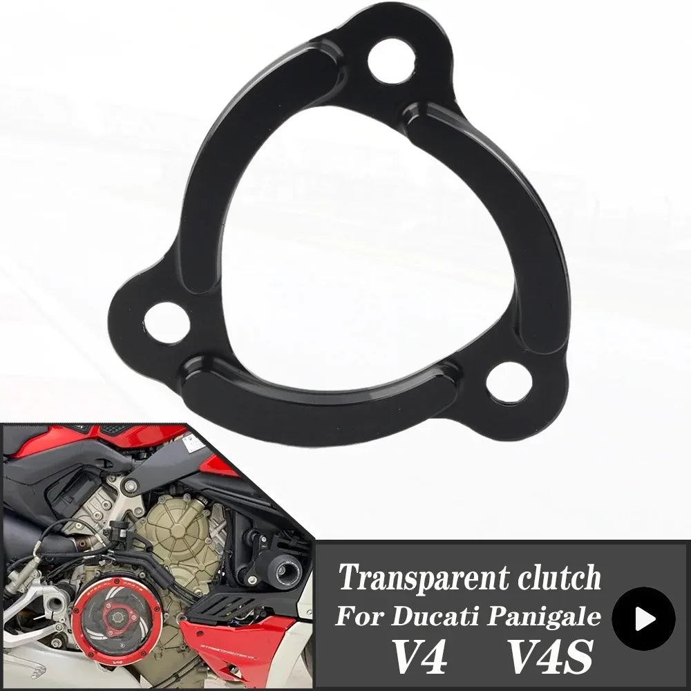 For DUCATI Panigale V4 1100 2018-2023 V4S 18-23 Clutch Transparent Engine Side Protection Cover Refitted Aluminum