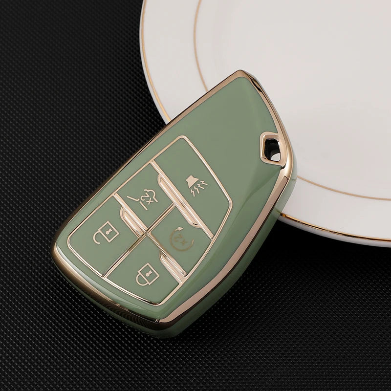 Car Key Cover Case for Chevrolet Tahoe Suburban for GMC Yukon for Buick ENVISION S Plus Avenir 2020 2021 2022 2023 5 6 Button