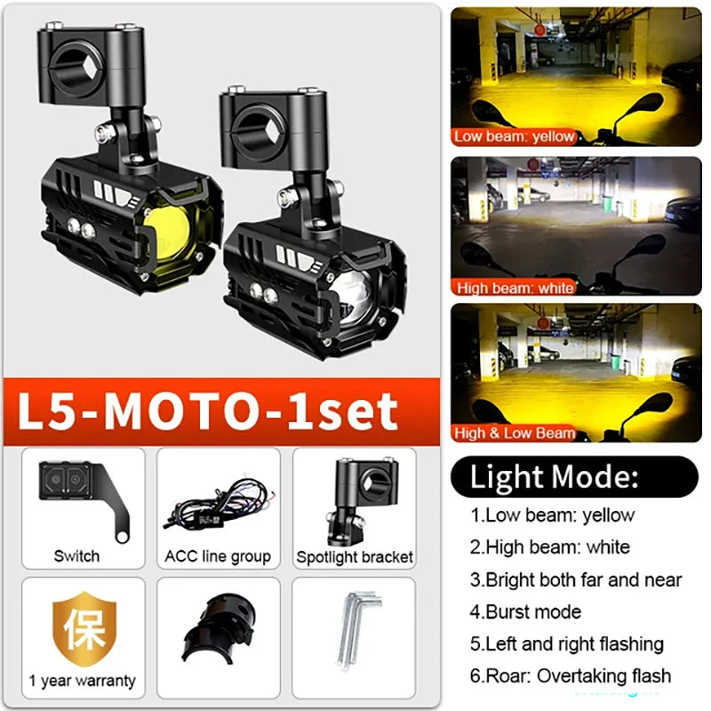80W Motorcycle Spotlight LED Fog Lights For Honda Africa Twin CRF1000L NC700X For Honda CRF 1000 L ADV Motorcycle Accessories
