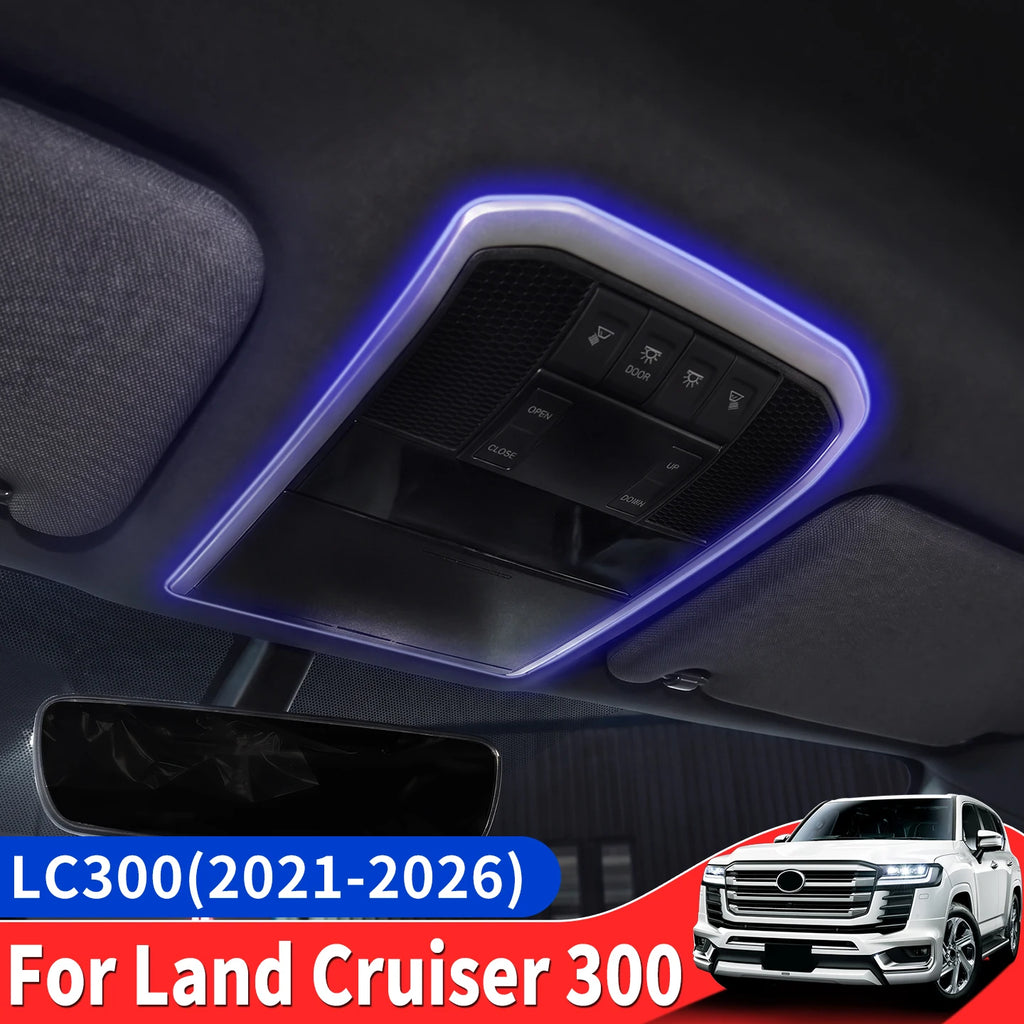 لسيارة تويوتا لاند كروزر LC300 J300 موديل 2022-2026، مصباح قراءة، مصباح محيطي، إضاءة LED متدفقة عند التشغيل، تزامن إضاءة ناقل الحركة، إضاءة داخلية، مكيف هواء