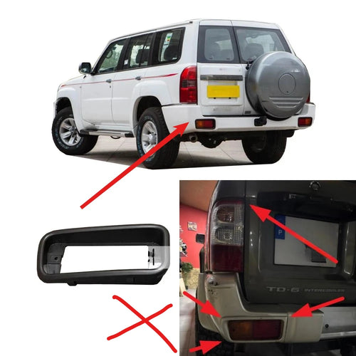 1 Piece Rear Bumper Lamp Cover for Nissan Patrol Y61 Rear Bumper Light Frame for Y61 Bumper Cover Signal Lamp Cover