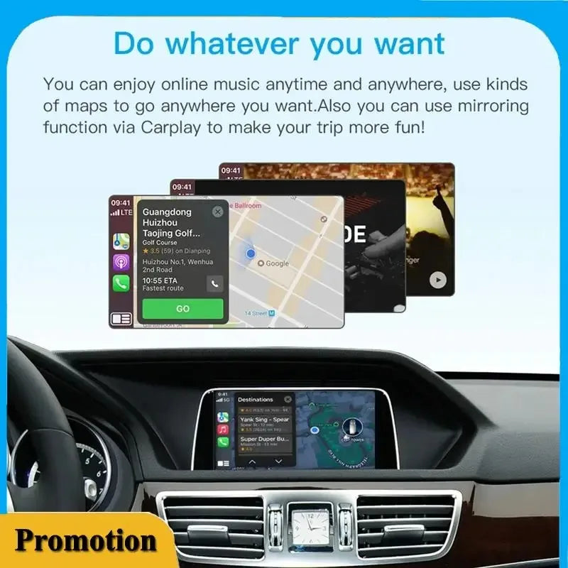 AMEXIAOXU  Wireless Carplay Android Auto For Mercedes Benz A B C E CLA GLA GLK ML Class Becker Module NTG4.5 System