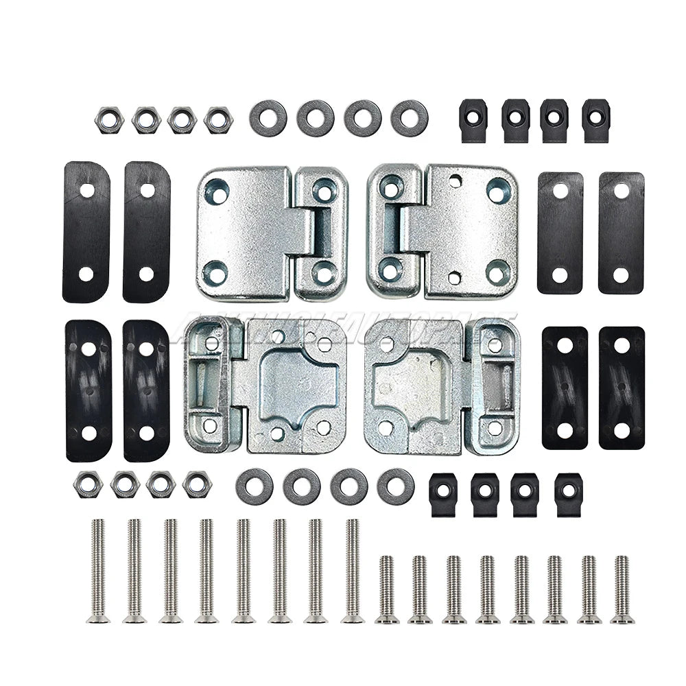 New DA1070W LRC1072 For Land Rover Defender 1 Set Front Door Heavy duty hinge with Stainless Steel Nut Bolt Kit car accessories