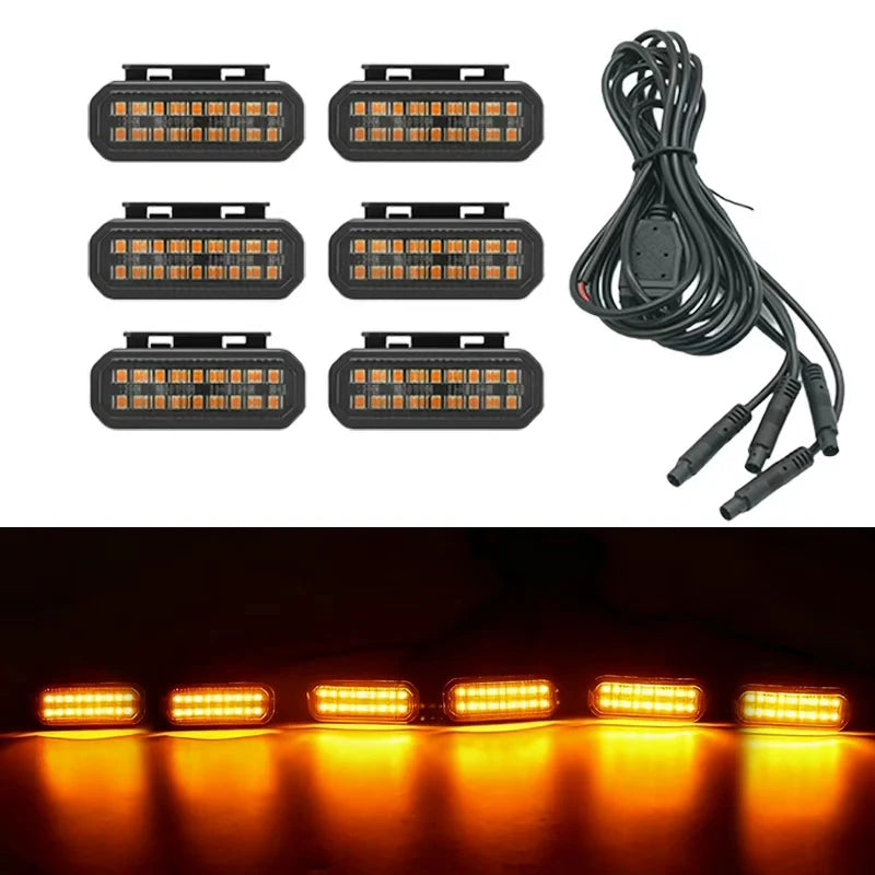 18LED Front Grille Light FOR BYD LEOPARD 8 DENZA B8 Car Daytime Running Light Wheel Eyebrow Lamp For Pickup Offroad 12V