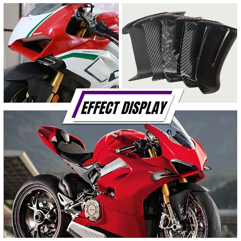 For Ducati Panigale V4 V4S V4R 2018 2019 Motorcycle Fairing Kit Modified Spoiler Accessories Side Panel Fixed Wing Aerodynamics