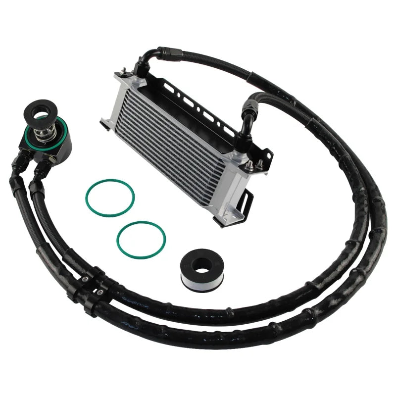 Aluminum 8AN 13 Rows Oil Cooler  Kit Fits Volkswagen VW Scirocco Audi Jetta Golf MK5 MK6 EA111 1.4TSI 1.6L Engine 2008-2013