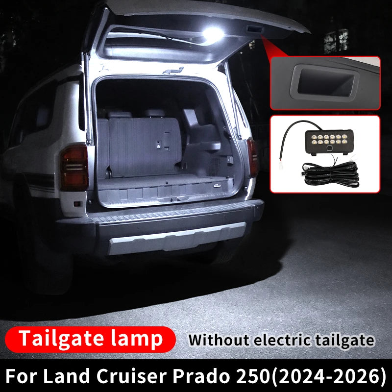 لسيارة تويوتا لاند كروزر 250 2024-2025 برادو LC250 لكزس GX550 550h إضاءة باب خلفي ملحقات تعديل مطورة
