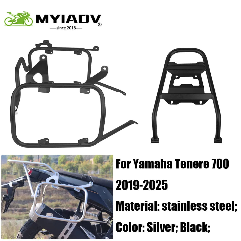 For YAMAHA TENERE 700 Tenere700 T700 T7 XTZ 700 2019-2025 Panniers Rack Frame Saddlebag Side Bracket Or Top Rear Case Box Rack