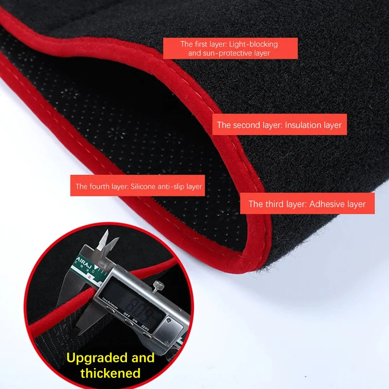 For Toyota Land Cruiser Prado 120 J120 2003~2009 Dashboard Mat Dashmat Cover Pad Sunshade Carpet Accessories