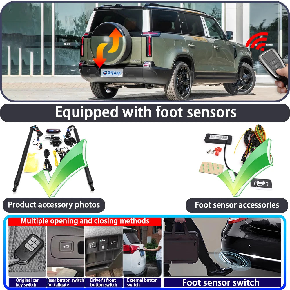 For Rox Polestones 01 2023 2024 2025 2026 Smart Automatic Powered Tailgate Key Control Trunk Lift Kit Electric Power Tailgate