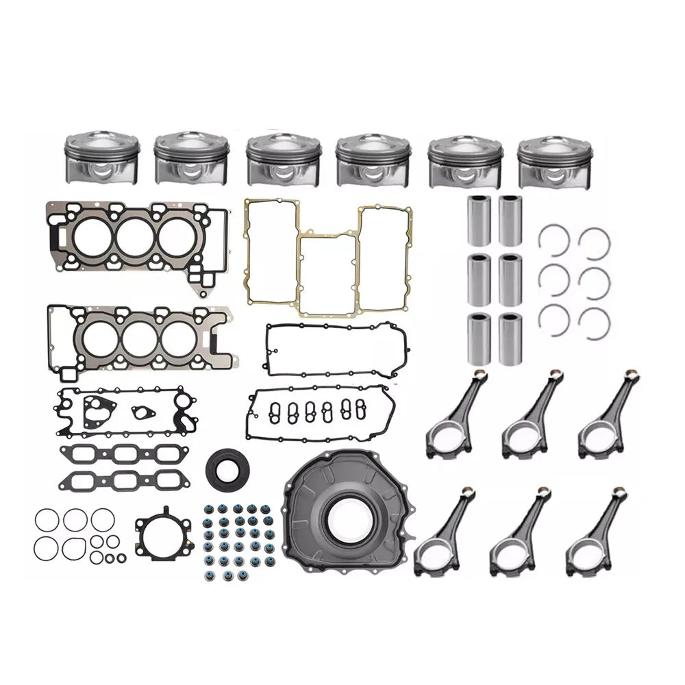 Engine Parts Rebuild Gasket Kit Piston Con Rod Bearing Set Fit 3.0L 306PS V6 Gas For Jaguar XJ Land Rover Range Sport 3.0L AJ126