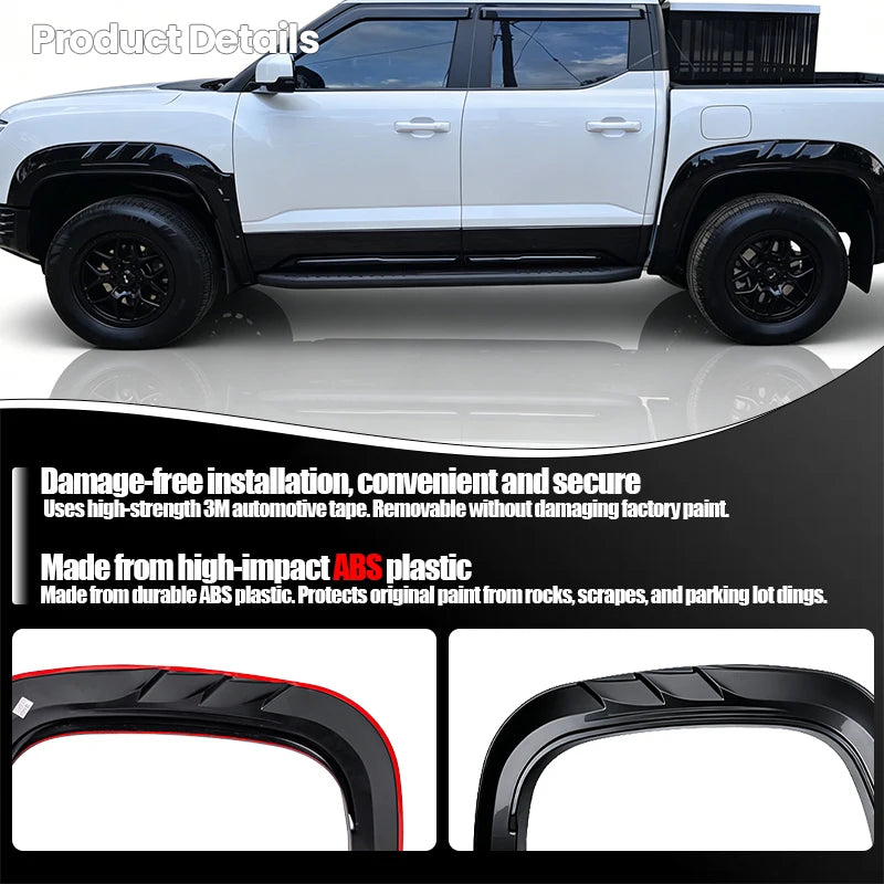For BYD Shark 6 Fender Flares Widebody Kits ABS Scratch-resistant Wheel Arches Fender Flares Exterior Protector Car Accessories