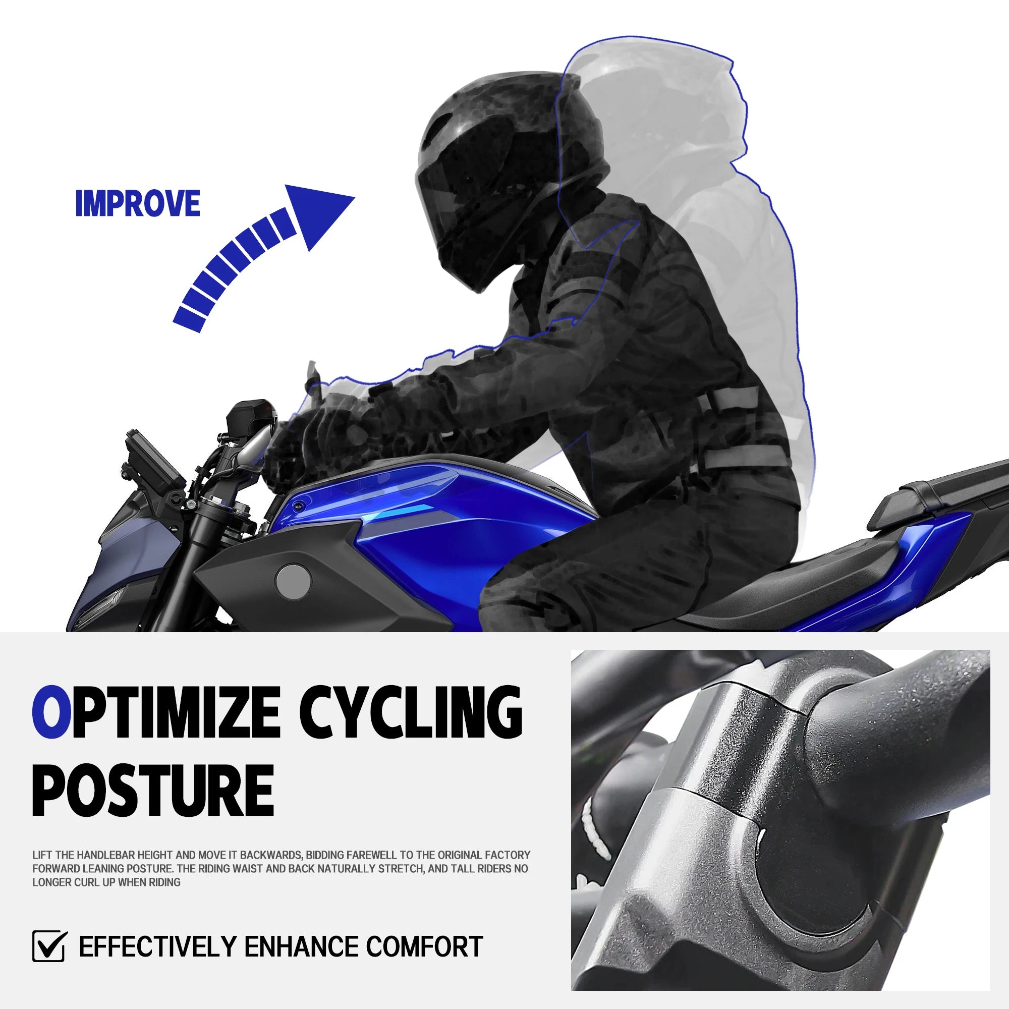 For yamaha MT 07 MT07 mt07 2021-2025 Extend Adapter mt07 Motorcycle Handlebar Riser Bar Mount Handle Clamp
