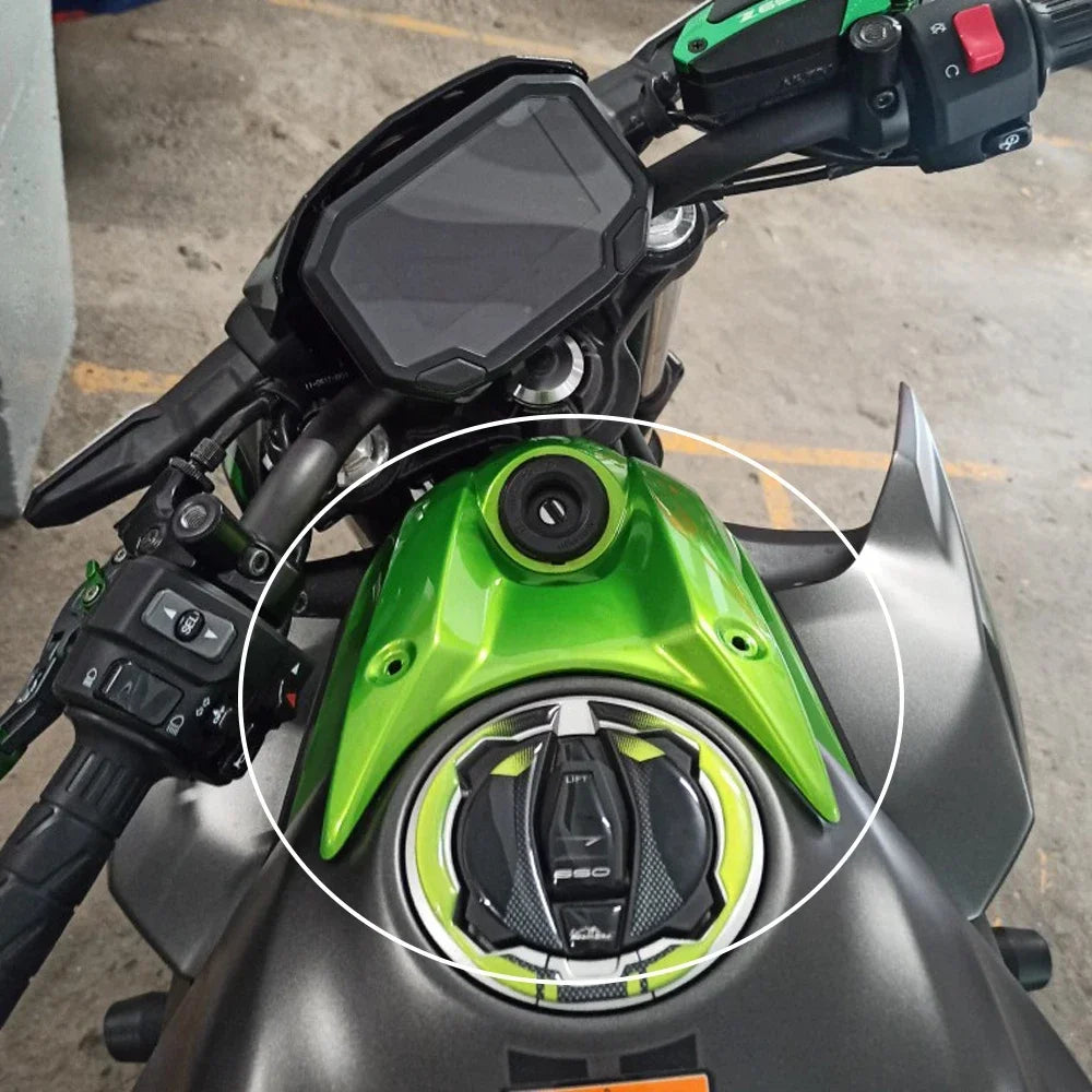 Motorcycle Key Hole Ignition Switch Lock Cover For Kawasaki Z650 2017-2021 2022 2023 Ninja 650 Tank Fairing Cowl Fuel Gas Panel