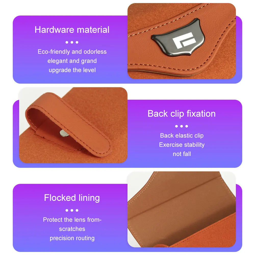 Suede Leather Flocking Car Visor Sunglasses Case Magnetic Storage Box For JISHI Polestones 01 Rox 2024 2025 2026