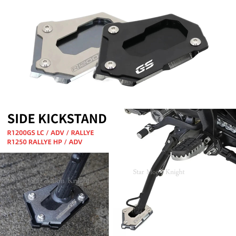 Motorcycle CNC Side Stand Enlarge Extension Kickstand Accessories For BMW R1200GS R 1200 GS LC ADV R1250GS Adventure R 1250 GS