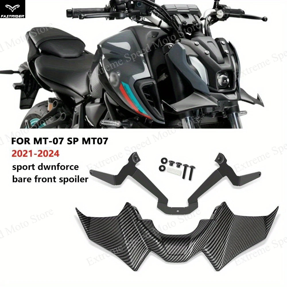 Motorcycle Front Spoiler Wing Kit Compatible with Yamaha MT-07 2021-2024 Downforce Fairing Accessories