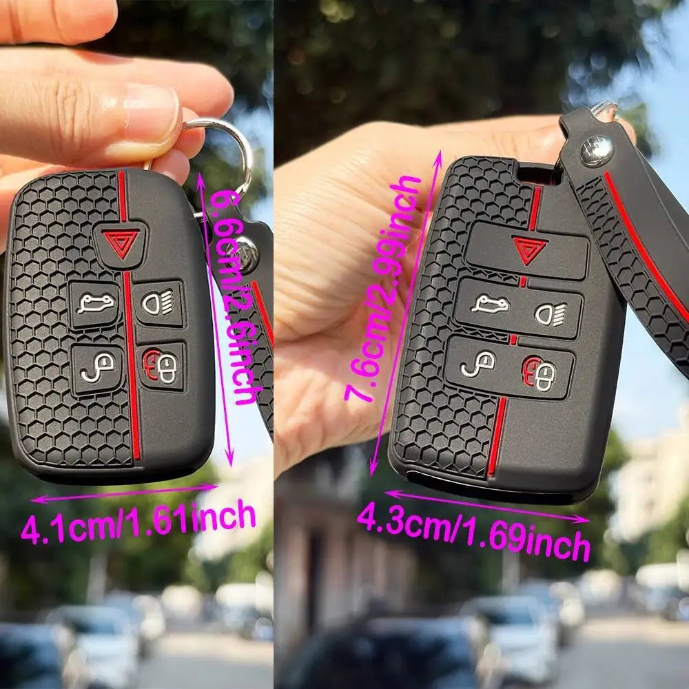 Keychain Full Protect For Land Rover Discovery Freelander Range Rover 45 Velar Defender Range R Evoque Silicone Key Case