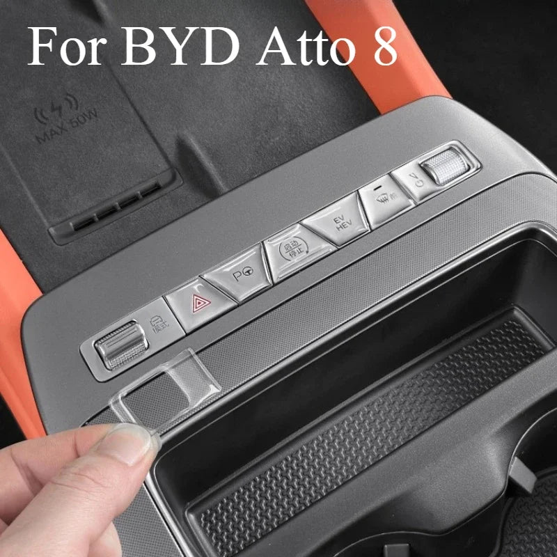 Epoxy Protective Film for BYD Atto 8, Central Control Button Interior Decoration Accessories