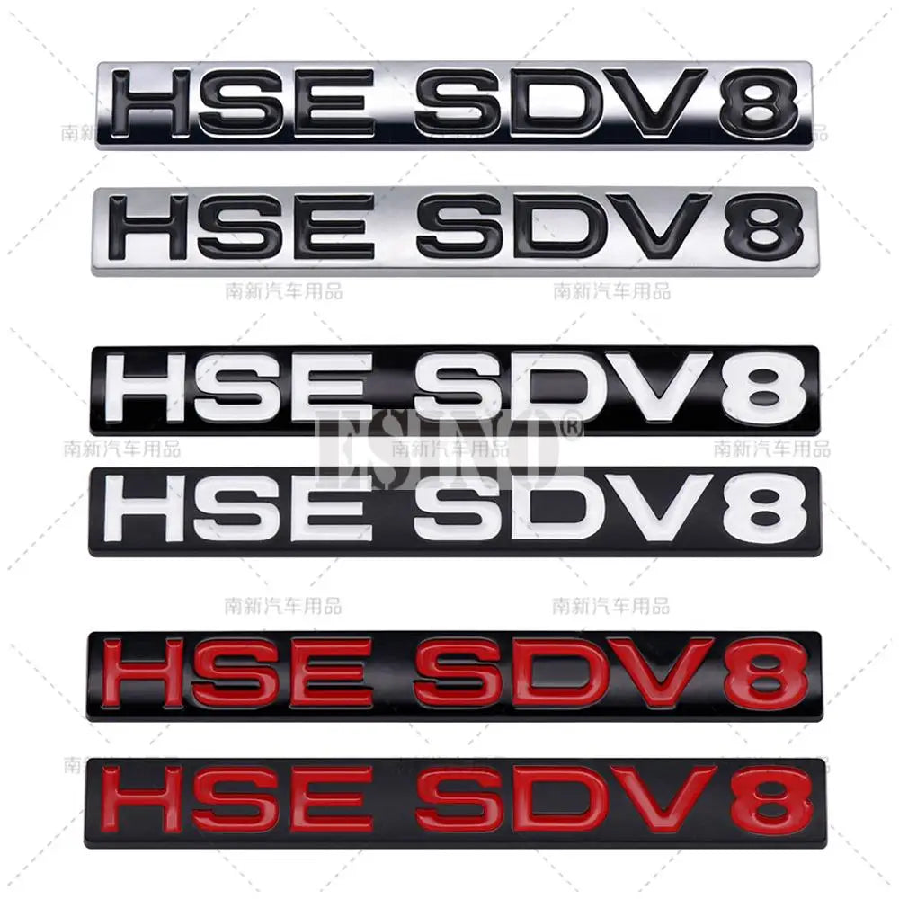 New 3D HSE SDV6 SDV8 ABS Adhesive Emblem Badge Decal for Land Rover Ranger Rover Voguese Defender