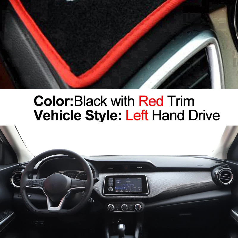 Car Inner Dashboard Cover For Nissan Kicks 2016 2017 2018 2019 2020 Auto Dash Mat Carpet Cape Sun shade Dashmat  Anti-dirty