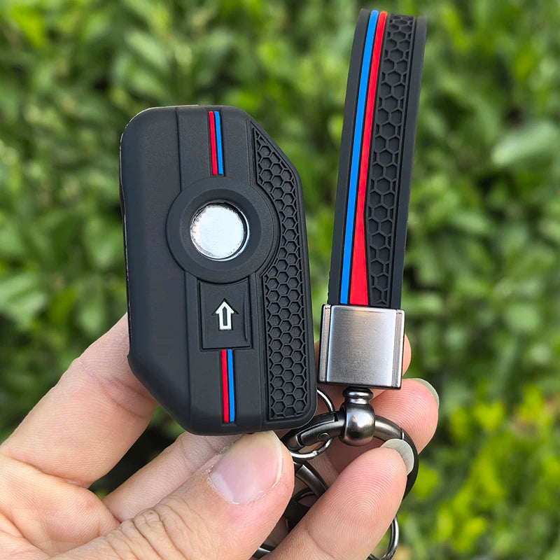 For BMW K 1600 B GT GTL R 1250 GS Adventure S1000 R XR 2021 2022 Silicone Remote Key Fob Keychain Ring Shell Case Cover Holder