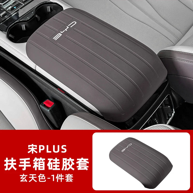 Fit For BYD Song Plus Seal U Sealion 6 Central Control Armrest Box Cover Silicone Handrest Box Pad Protection Cover