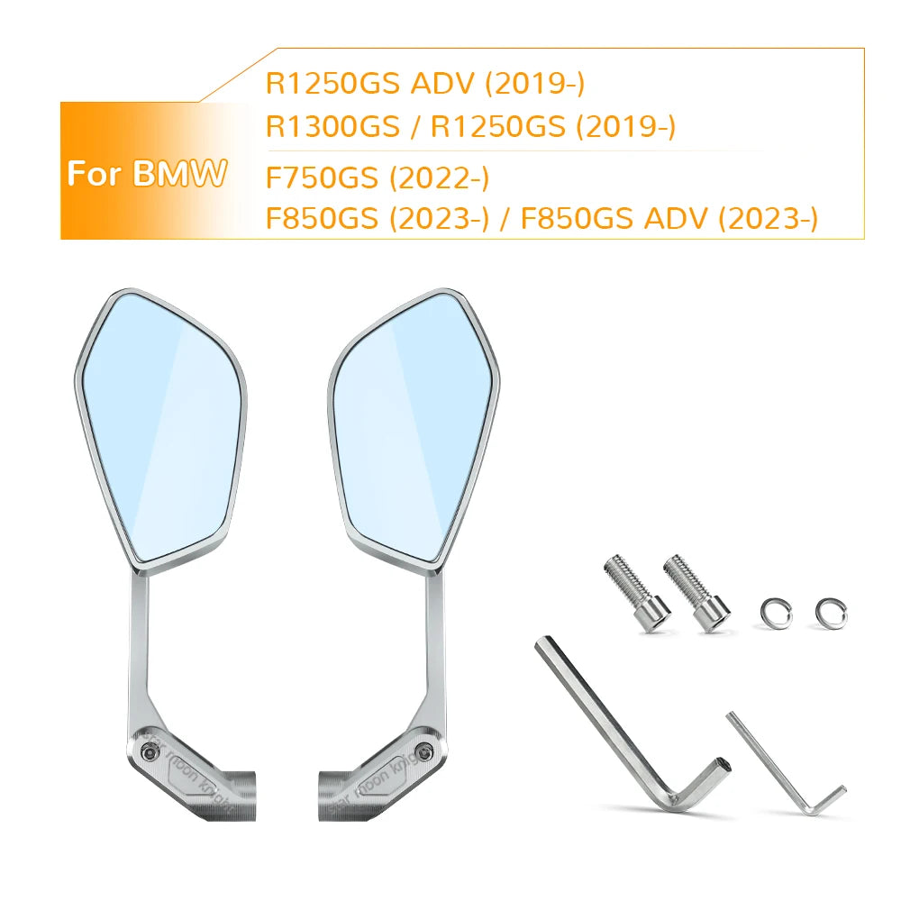 HD Enhance vision Side Mirror For BMW F850GS Adventure F 750 GS R 1300GS R1250GSA R 1250 GS Foldable Rearview Mirror Accessories