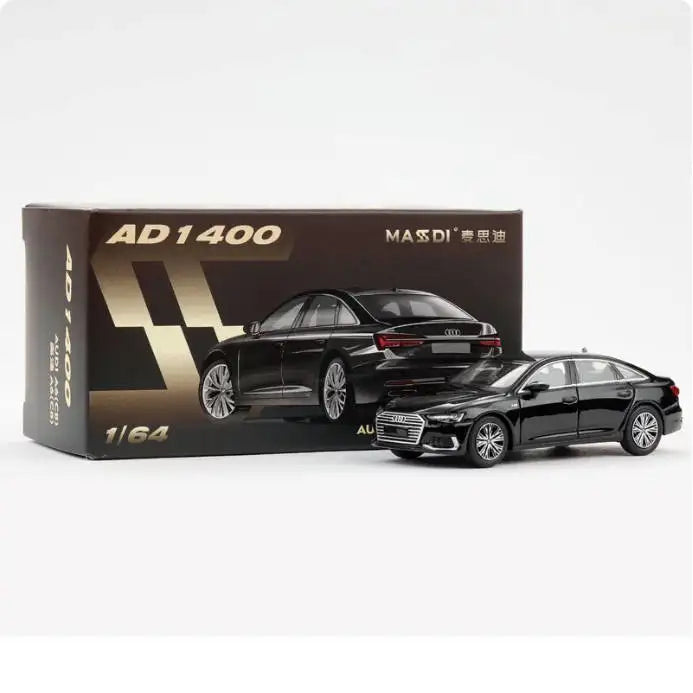 MASSDI In Stock 1:64 Audi A6 C8 Black Diecast Car Model Collection Toys