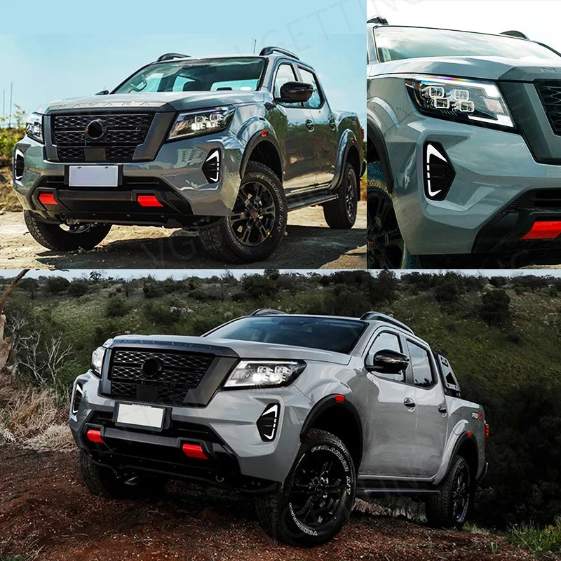 DRL Led Daytime Running Driving Fog Lamp Light Fit For Nissan Navara NP300 Frontier 2020 2021 Waterproof Turn Signal Yellow