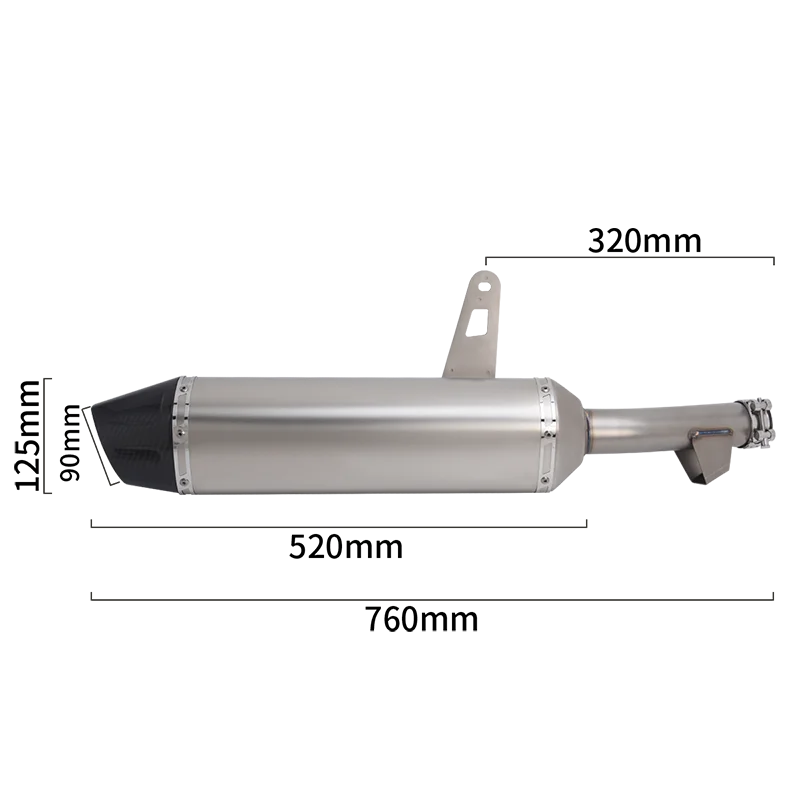 For Honda CRF1100L Africa Twin Adventure Sports 2020 - 2023 Motorcycle Exhaust Escape System Mid Link Pipe With Carbon Muffler