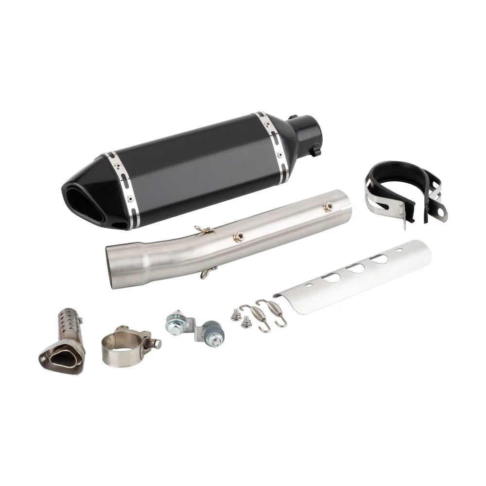 Motorcycle Exhaust Muffler With Mid Link Pipe Slip-on For Yamaha Tenere 700 2019 to 2024 XTZ690 XTZ700 T700