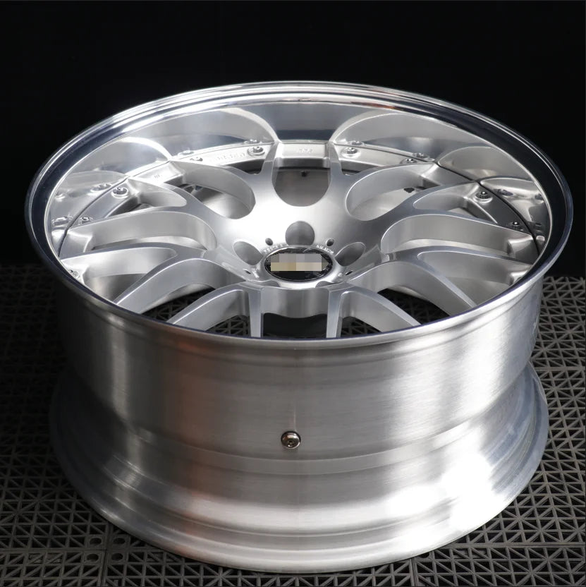 For BMW M2 M3 M4 E36 E46 E46, Mercedes Audi, Porsche 911 997 2-piece 18'' 19'' 5x112 5x120 Forged Wheels with Chrome Rims
