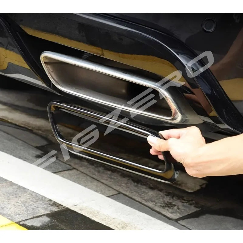 Exhaust Tailpipe Trim Frame Quad Exhaust for Land Rover Range Rover Sport 2023 2024 2025