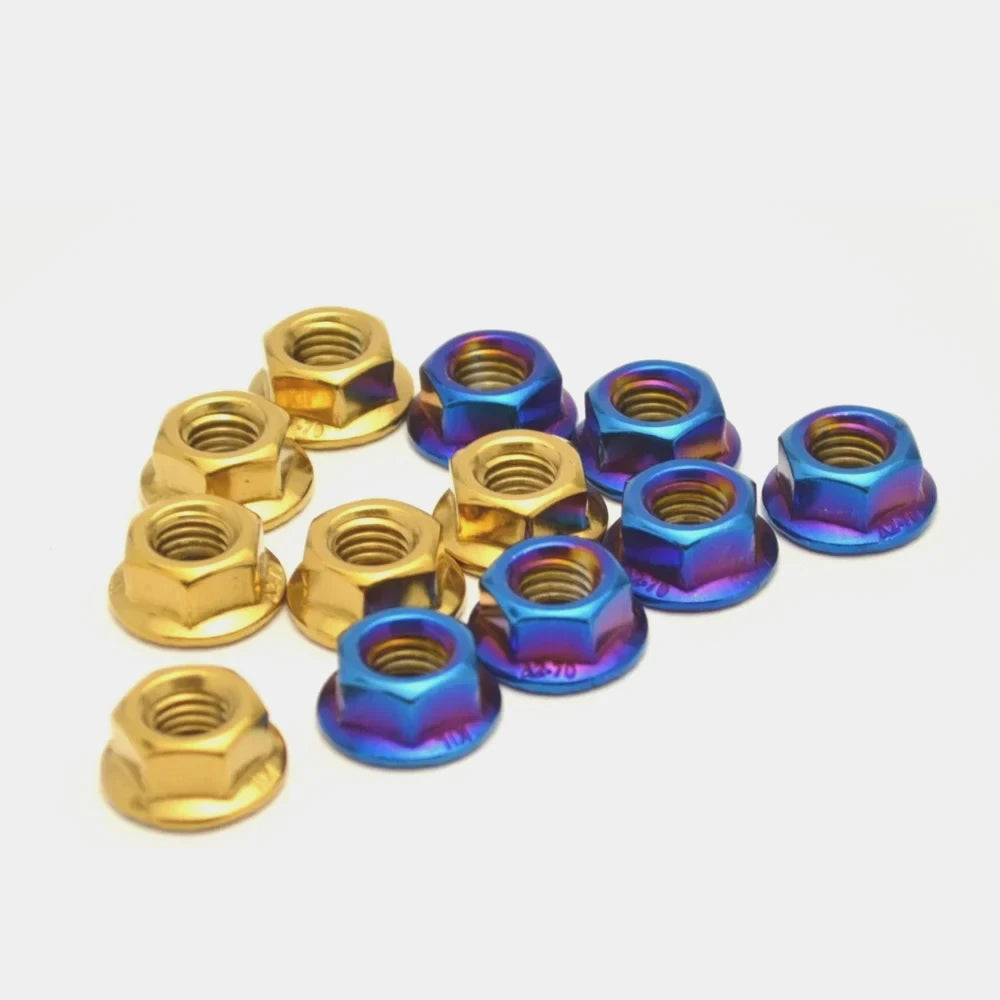 6Pcs M10x1.25 Rear Sprocket Wheel Nuts 6 Pcs For Kawasaki Ninja 1000 Z1000S Z1000SX Ninja 650R ER-6f EX-6 Ninja 650 ER-6n ZX-6/Z