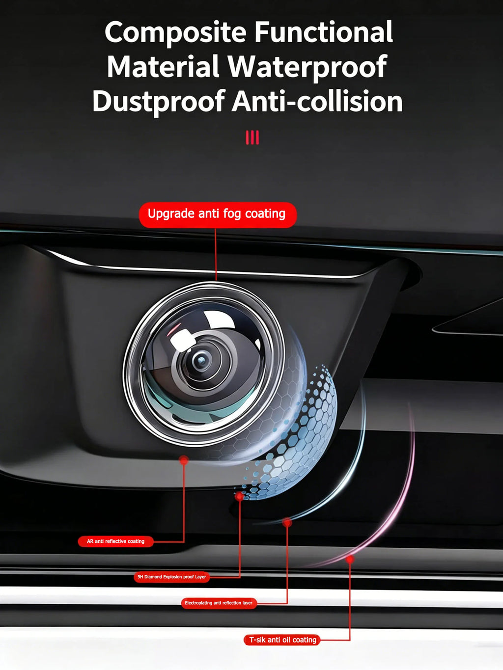 For BYD Sea Lion 06 EV/DM-I Car Camera Protective Cover 360 Lens Protective Cover Rain And Fog Proof Cover Accessories