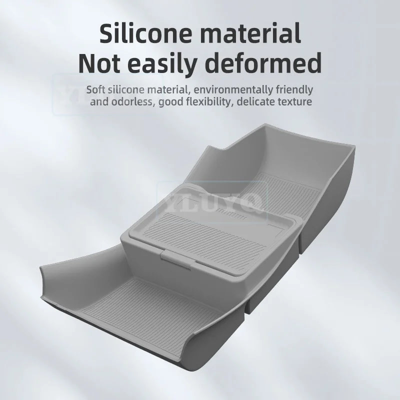 For BYD Sealion 07 EV Car Storage Box Silicone Storage Bin Under Center Console Car Interior Modification Accessories