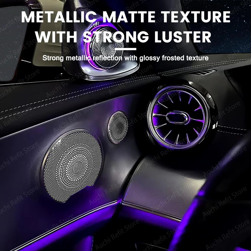No Lighting Stainless Steel Car Audio Speaker Decorative Cover for Mercedes Benz C Class W205 GLC X253 E Class W213 E-coupe W238
