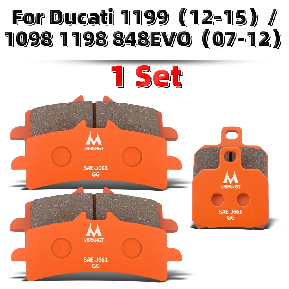 MRRANGT Motorcycle Ceramic Brake Pads Front Rear Set Fit For Ducati 1199 Panigale 1098 1198 848EVO High Performance Accessories