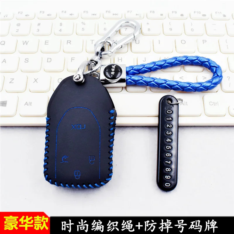 Leather Key Cover For Rox Polestones Adamas 2026 Car Key Bag Case Wallet Holder