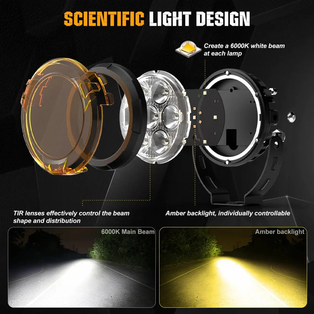 4.5'' Motorcycle Auxiliary Fog Light Beam DRL Led SpotLight For BMW R 1200 1250 GS LC F800 F850 F900 2014-2018 SUV ATV UTV Truck