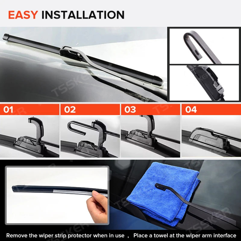 For Land Rover Defender 90 110 130 L316 1992 - 2016 Wiper Front Wiper Blades Windshield Windscreen Window Car Rain14"+14"