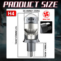 6200W H4 Bi LED Mini Projector Lens 7200000LM Bright Car Headlight CANBUS H4 Led CSP High Low Beam 12V Auto Motorcycle Mini Lens