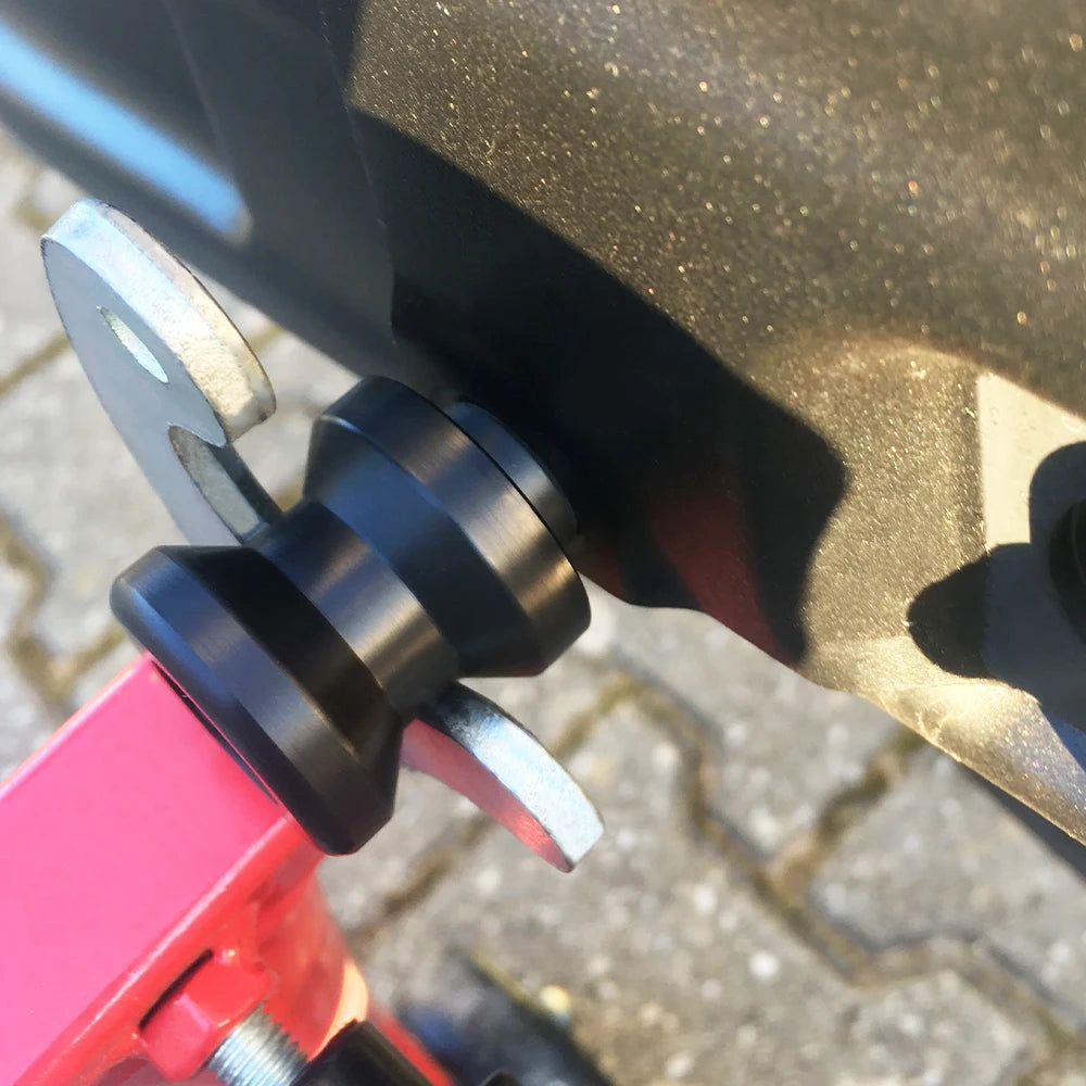 M6 M8 POM Swing Arm Spools Sliders Stand Bobbins Plastic 6mm 8mm Black For Honda Suzuki Yamaha BMW Ducati KTM Triumph Aprilia