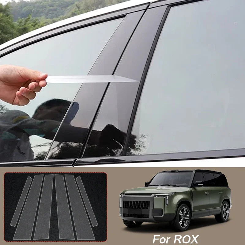Car Protective Film Anti-Scratch B Pillar TPU For ROX 01 JISHI 01 2024-Present Auto Window Body Paint Sticker Accessories